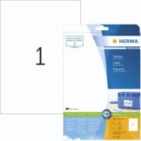 HERMA Etiketten Premium A4 weiß 210x297   mm Papier  25 St.