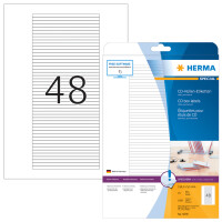 HERMA Etik. für CD-Box A4 weiß 114,3x5,5 mm...