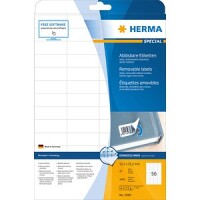 HERMA Etik. A4 weiß 52,5x21,2 mm ablösbar...
