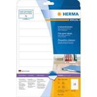HERMA Ordneretik. A4 weiß 192x25,4 mm Papier opak 250 St.