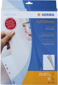 HERMA Fotokarton 230 x 297 mm weiß    25 Blatt