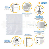 HERMA Fotosichthüllen 130 x 180 mm quer weiß...