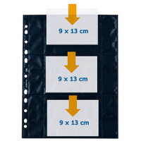HERMA Fotosichthüllen  90 x 130 mm quer schwarz 10...