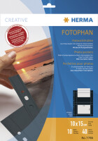 HERMA Fotosichthüllen  90 x 130 mm quer schwarz 10...