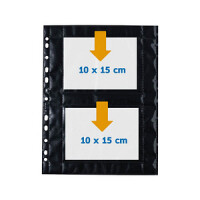 HERMA Fotosichthüllen 100 x 150 mm quer schwarz 10...