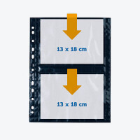 HERMA Fotosichthüllen 130 x 180 mm quer schwarz 10...