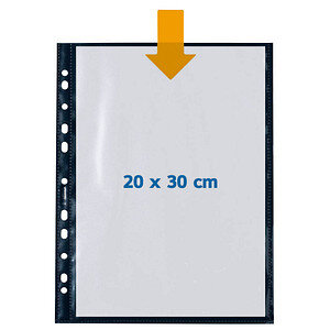 HERMA Fotosichthüllen 200 x 300 mm hoch schwarz 10 Hüllen