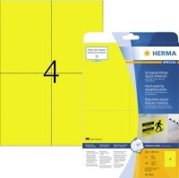 HERMA Signal-Schilder A4 105x148 mm gelb Folie 100 St.