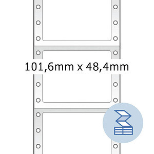 HERMA Computeretiketten rot  101,6x48,4  mm Papier  2000 St.