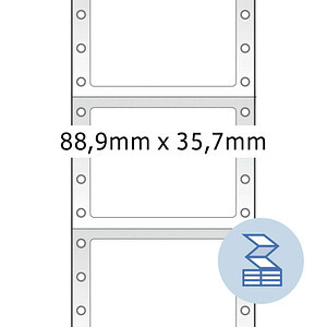 HERMA Computeretiketten weiß 88,9x35,7   mm Papier  2000 St.