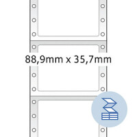 HERMA Computeretiketten rot  88,9x35,7   mm Papier  2000 St.