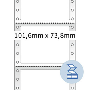 HERMA Computeretiketten weiß 101,6x73,8  mm Papier  2000 St.