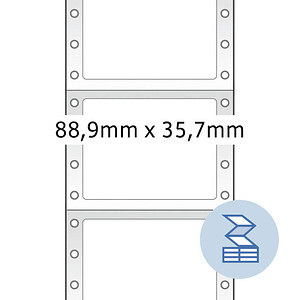 HERMA Computeretiketten weiß 88,9x35,7   mm Papier  4000 St.