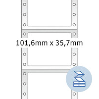 HERMA Computeretiketten weiß 101,6x35,7  mm Papier...