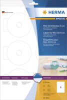 HERMA CD-Etiketten Mini A4 weiß  78 mm Papier opak...