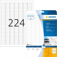 HERMA Inkjet-Etiketten A4 weiß 25,4x8,5  mm Papier 5600 St.