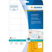 HERMA Inkjet Adressetik. A4 weiß 63,5x38,1 mm...