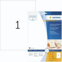 HERMA Inkjet Folien-Etik. A4 transp 210x297 mm...