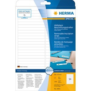 HERMA Ablösb. Streifen A4 96x10     mm weiß Papier 1350 St.