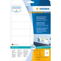 HERMA Adressetiketten A4 weiß 99,1x38,1 mm Papier...
