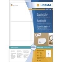 HERMA Adressetiketten A4 weiß 99,1x93,1 mm opak 600...