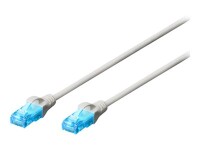 DIGITUS Patchkabel Cat5e U/UTP 2xRJ45  1,0m CCA grau...