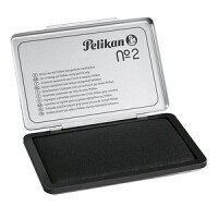 Pelikan Stempelkissen 2 7x11cm schwarz Metallic-Gehäuse