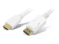 Logilink Display Port to HDMI cable, white, 2m