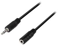 Logilink AudioVerl. 1x 3,5mm -> 1x 3,5mm St/Bu  5.00m bk