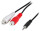 Logilink Audiokabel 1x 3,5mm -> 2x Cinch St/Bu  0.20m bk