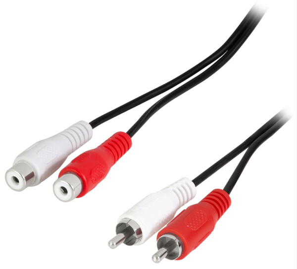 Logilink AudioVerl. 2x Cinch -> 2x Cinch St/Bu  5.00m bk