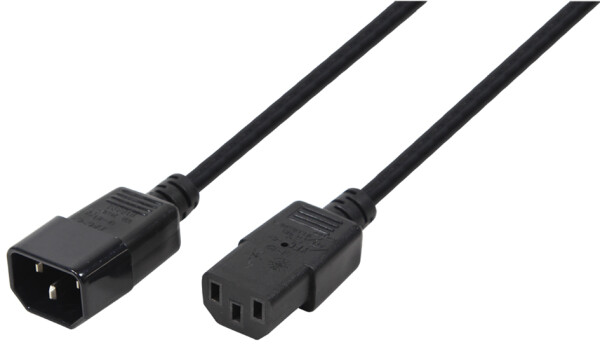 Logilink Power Cord Extension, IEC M/F, 1.80m