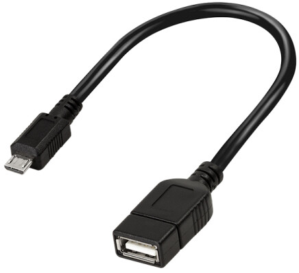 Logilink USB Kabel A -> micro B Bu/St  0.20m sw  OTG