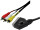 Logilink Scart RCA Kabel 1x Scart ST 3x RCA ST 2,0m