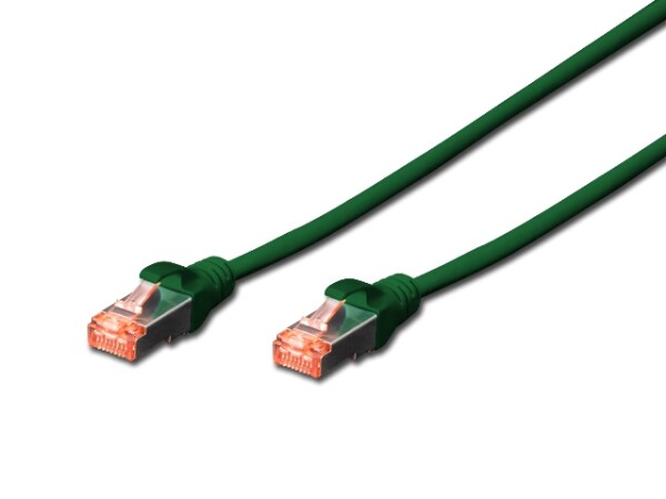 DIGITUS Patchkabel Cat6  S/FTP 2xRJ45  3.0m grün Hebelschutz