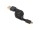 Logilink USB Kabel A -> micro B St/St retractable, 0,75m sw