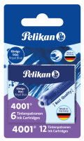 Pelikan Tintenpatrone 4001 TP/6  Königsblau 2x...