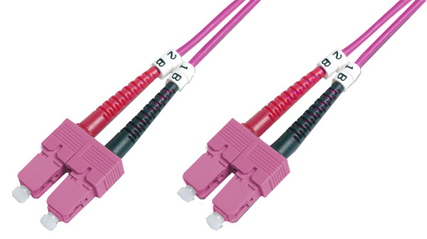 DIGITUS LWL Patchkabel SC -> SC 2.00m Multimode Duplex OM4