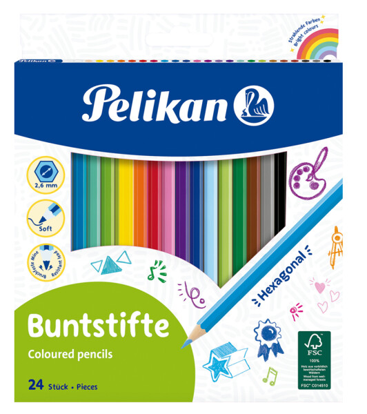 Pelikan Buntstifte Standard lang BS24LN farb.sort  24er Blister
