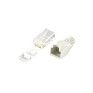 Logilink Steckverbinder CAT6 RJ45 100er Set, geschirmt,grau