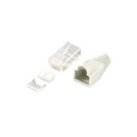 Logilink Steckverbinder CAT6 RJ45 100er Set, geschirmt,grau