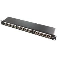 Logilink Patchpanel 19" Einbau Kat.6 STP 24 Port, schw.