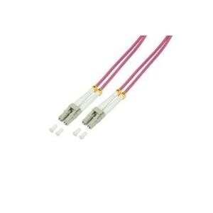 Logilink Glasfaser Patchkabel OM4 50/125Á LC-LC 15m pink