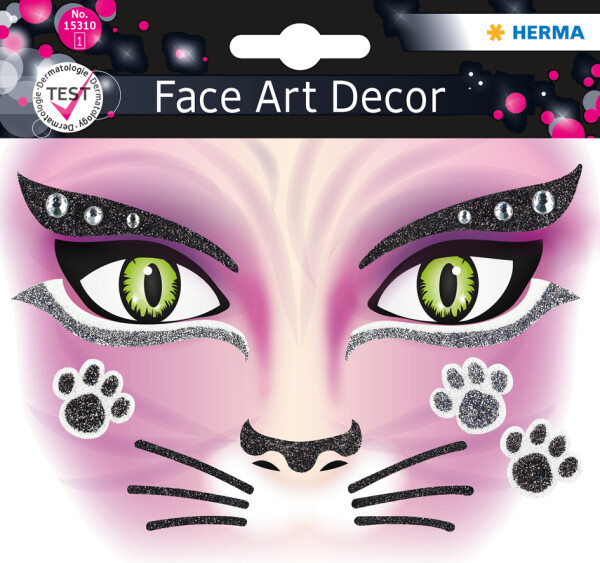 HERMA Face Art Sticker Pink Cat