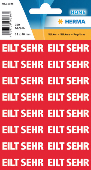 HERMA Textetiketten "eilt sehr"