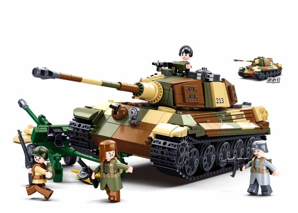 Sluban M38-B0980 - Army Battle of Budapest - Großer Deutsche Panzer 2in1