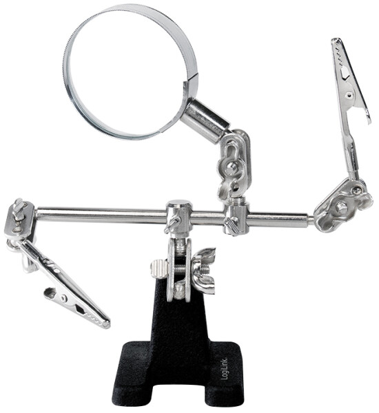 Logilink 3te helfende Hand mit Lupe, 46mm Lupe & 8 Gelenken