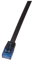 Logilink Flachpatchkabel RJ45 U/UTP Cat6 0.50m schwarz