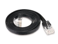 Logilink Flachpatchkabel RJ45 U/UTP Cat6 1.00m schwarz