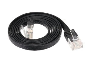Logilink Flachpatchkabel RJ45 U/UTP Cat6 10.00m schwarz